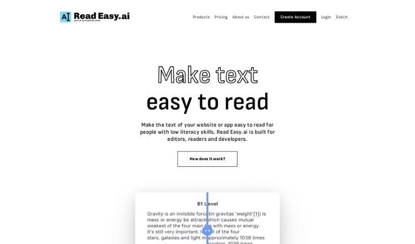 Screenshot of Read Easy.ai