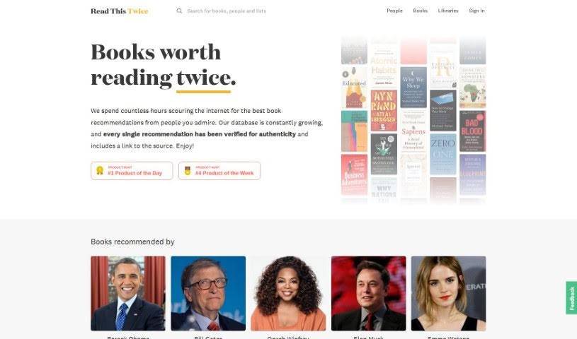 Screenshot of Read This Twice