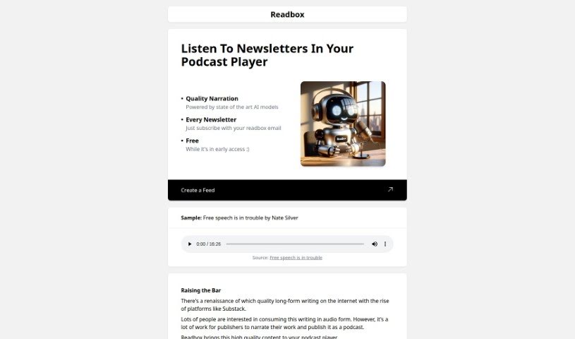 Screenshot of Readbox