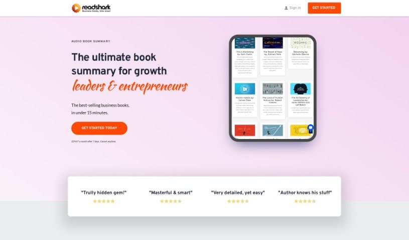 Screenshot of Readshark