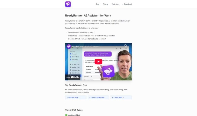 Screenshot of ReadyRunner