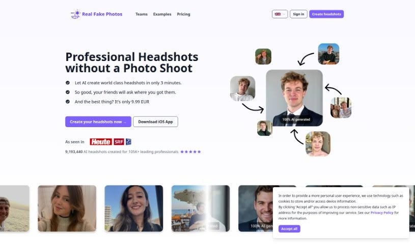 Screenshot of Real Fake Photos