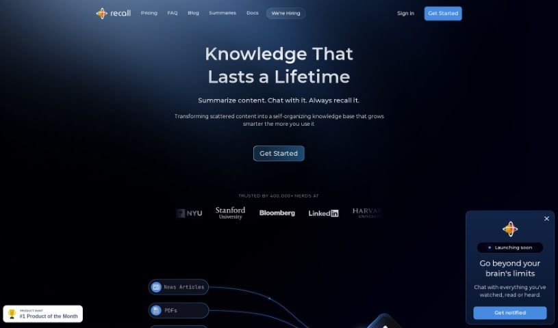 Screenshot of Recall