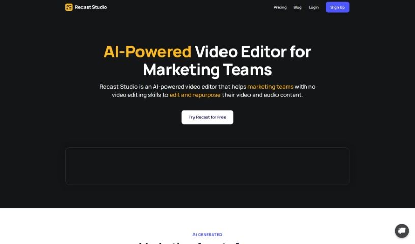 Screenshot of Recast Studio