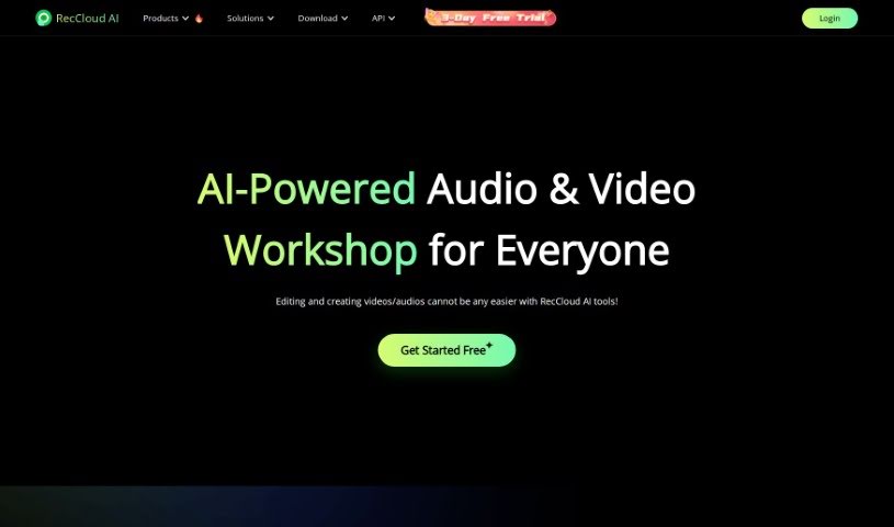 Screenshot of Reccloud