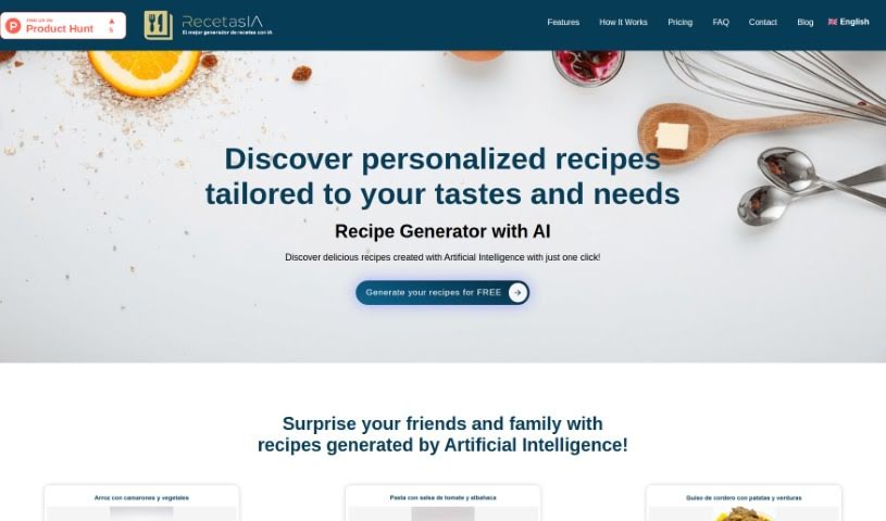 Screenshot of Recetasia