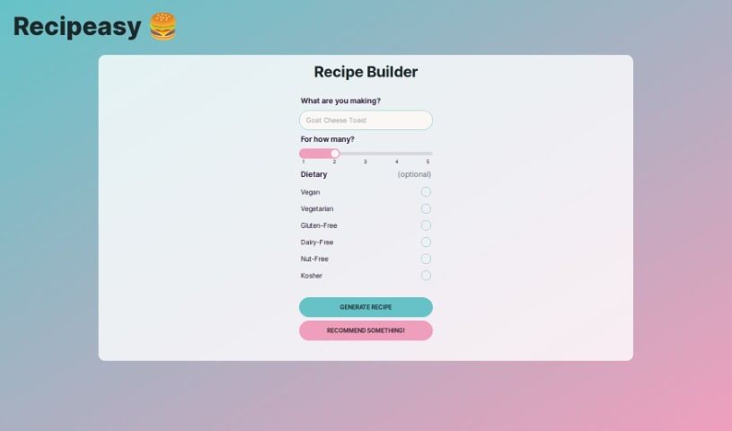 Screenshot of Recipeasy