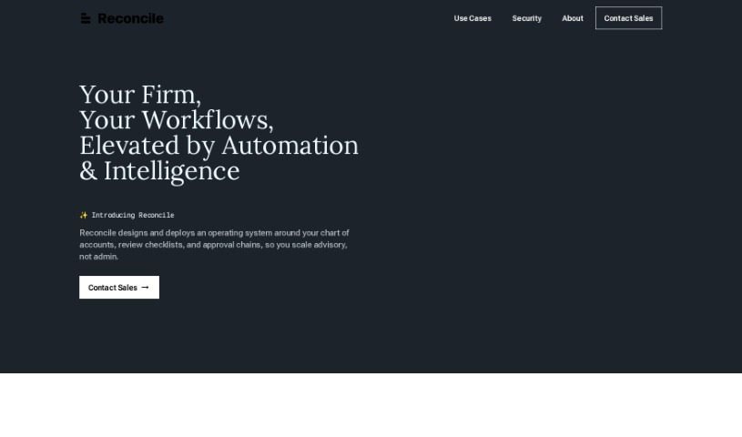 Screenshot of Reconcile