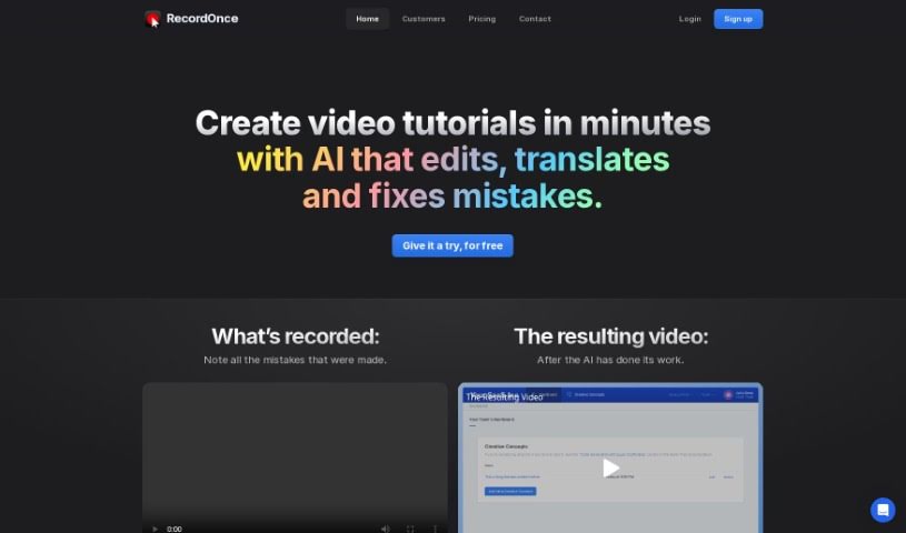 Screenshot of Record Once