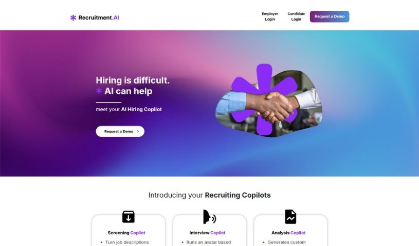 Screenshot of Recruitment Ai
