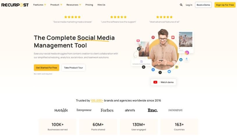 Screenshot of RecurPost