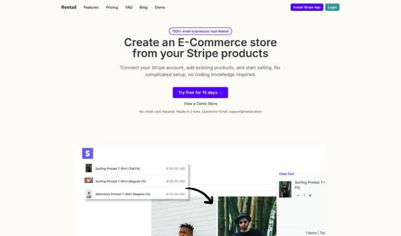 Screenshot of Reetail