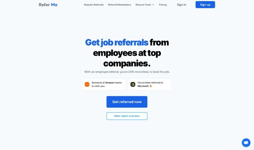 Screenshot of Refer Me