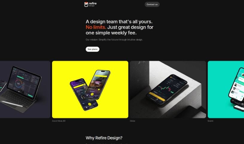 Screenshot of Refire Design