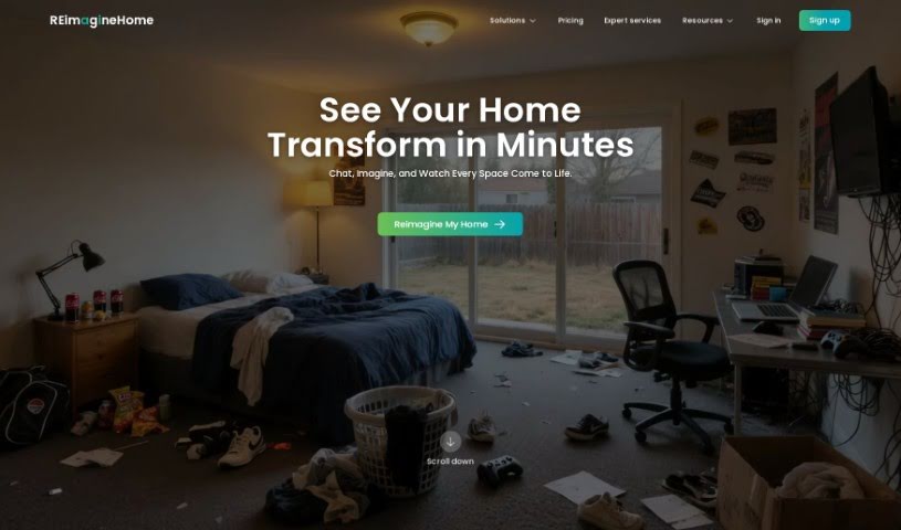 Screenshot of REimagine Home
