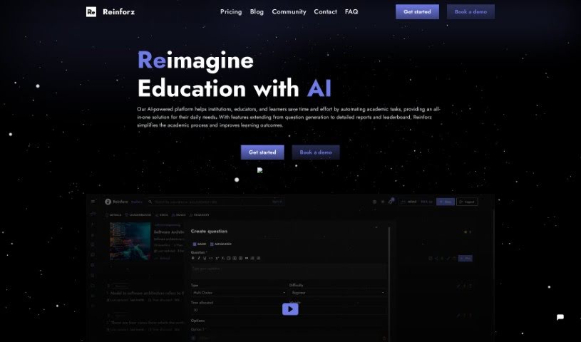 Screenshot of Reinforz