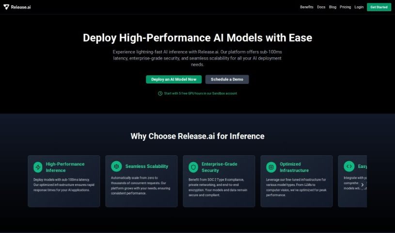 Screenshot of Release.ai
