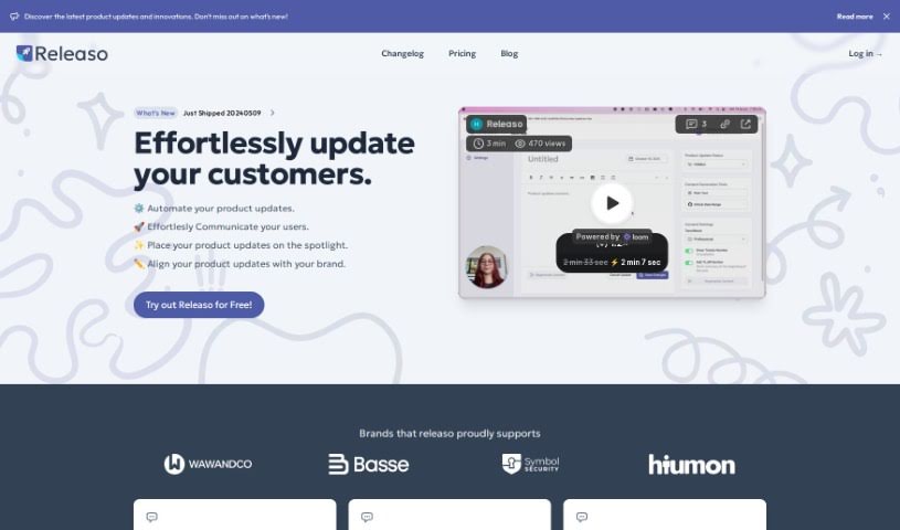 Screenshot of Releaso