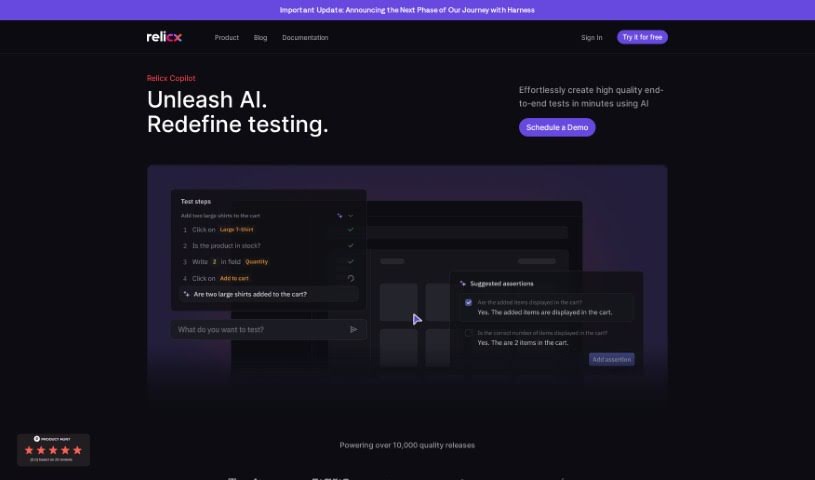 Screenshot of Relicx AI