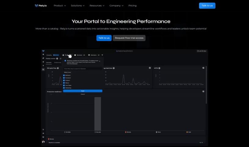 Screenshot of Rely.io