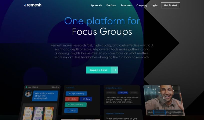 Screenshot of Remesh AI