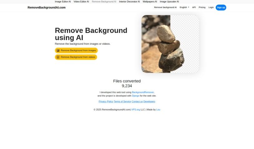 Screenshot of Removebackgroundai
