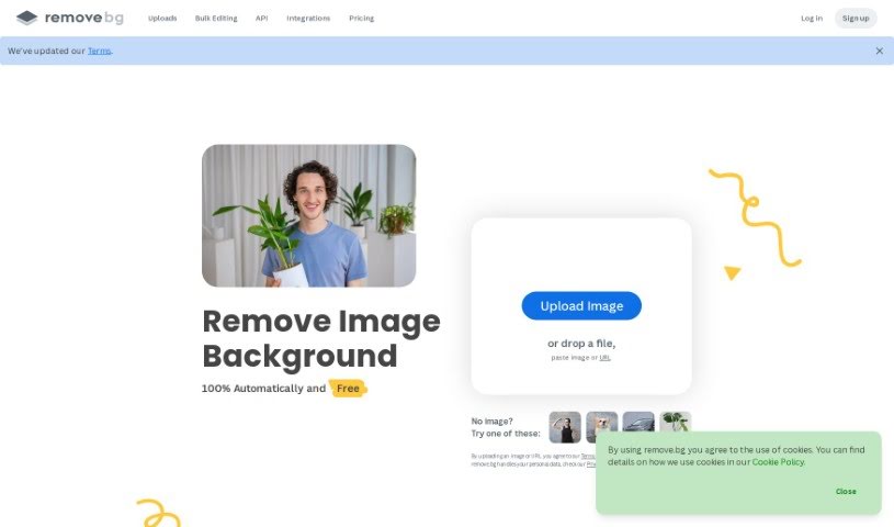 Screenshot of Remove.bg
