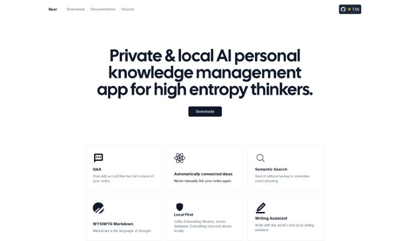 Screenshot of Reor Project