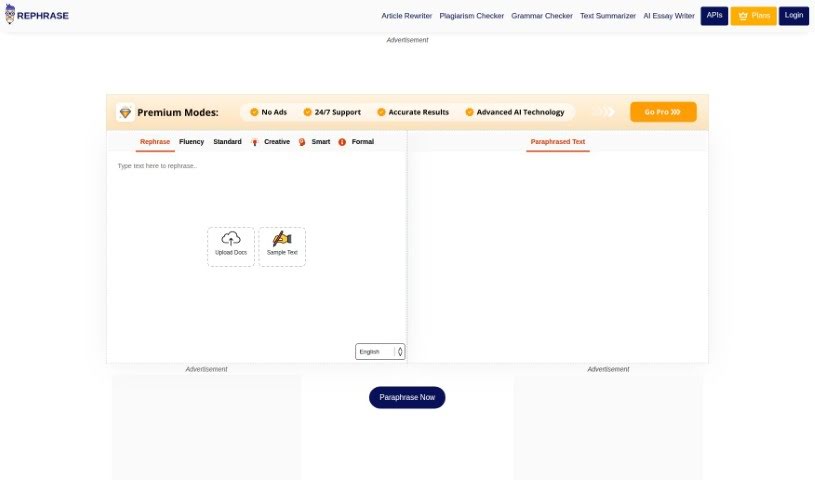 Screenshot of Rephrase