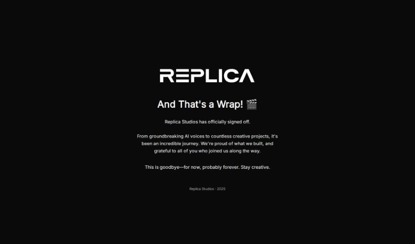 Screenshot of Replica Studios