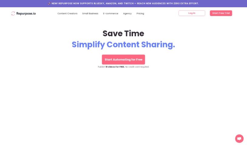 Screenshot of Repurpose.io