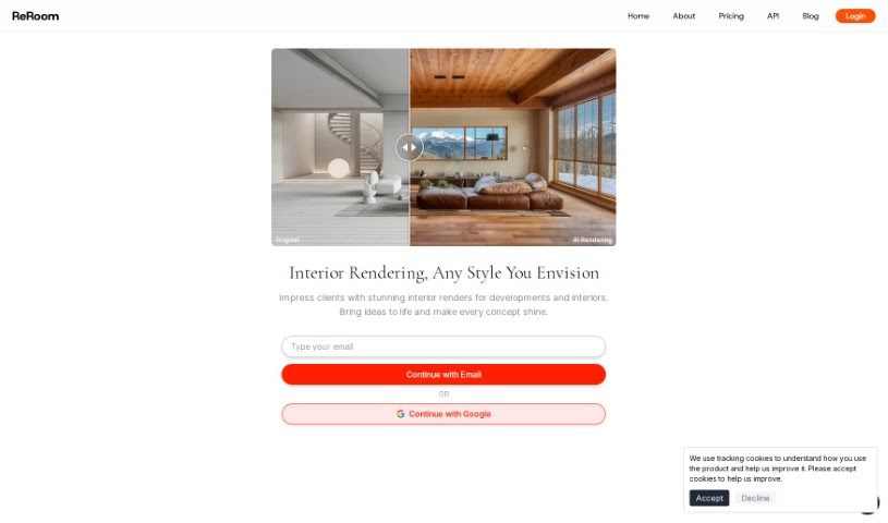 Screenshot of ReRoom AI