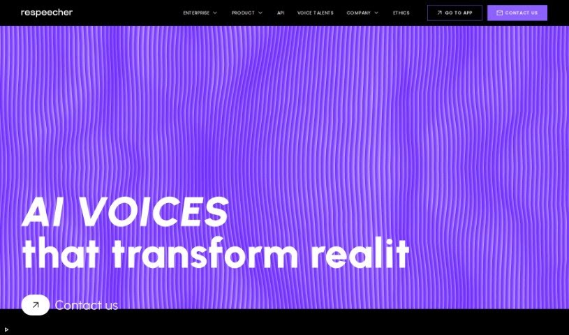 Screenshot of Respeecher