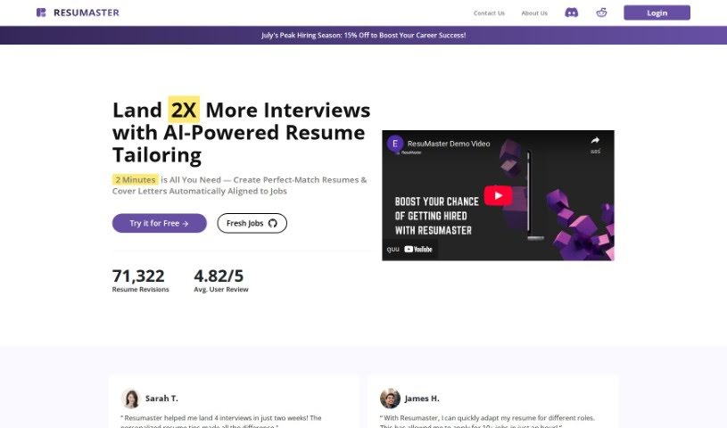 Screenshot of ResuMaster
