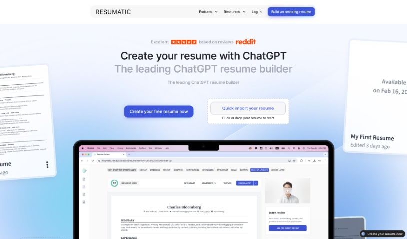 Screenshot of Resumatic