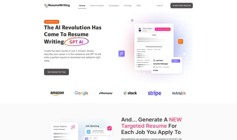 Screenshot of Resumewriting