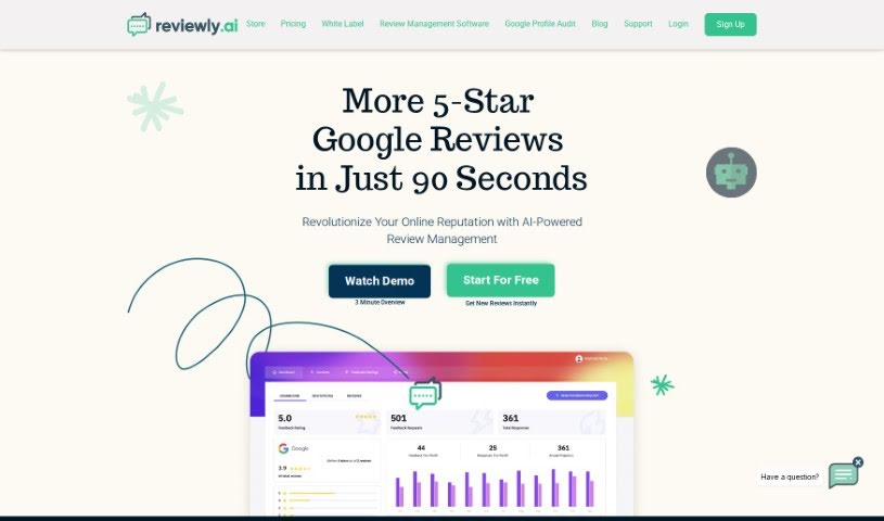 Screenshot of Reviewly