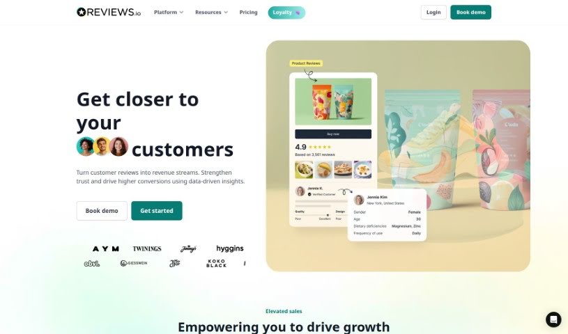 Screenshot of Reviews.io