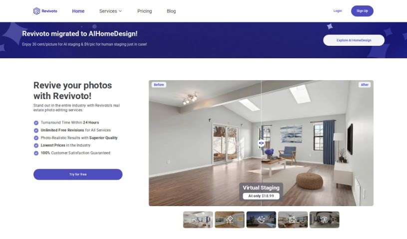 Screenshot of Revivoto