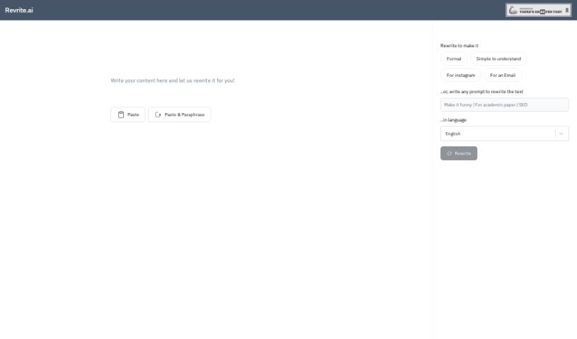 Screenshot of Revrite