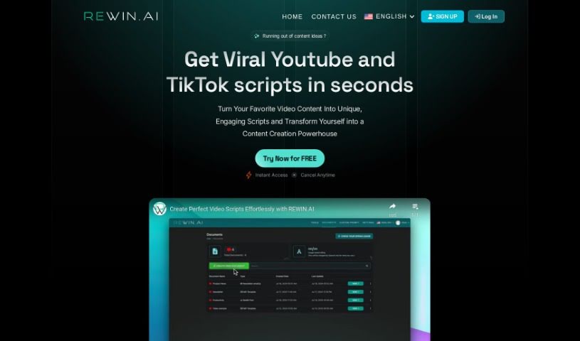 Screenshot of Rewin Ai