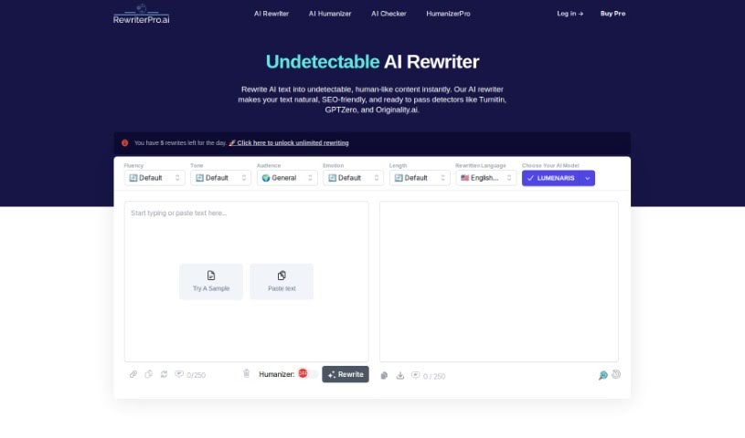 Screenshot of Rewriterpro