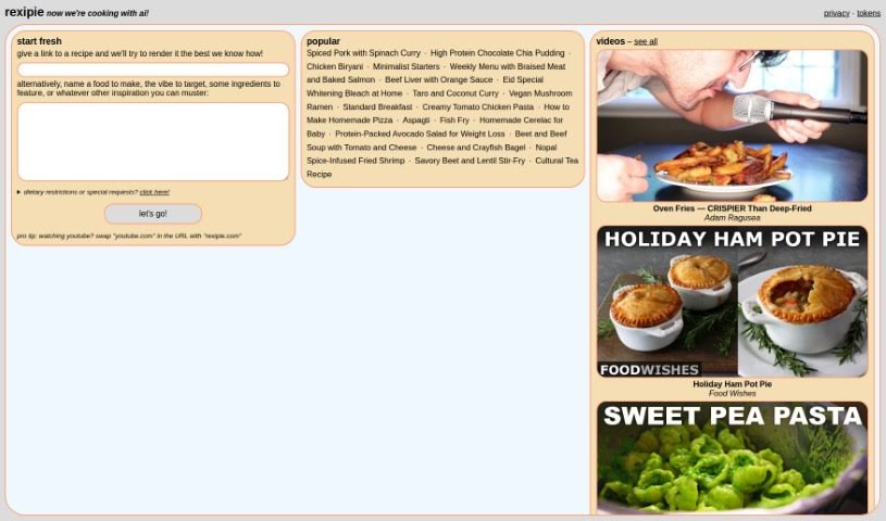 Screenshot of Rexipie