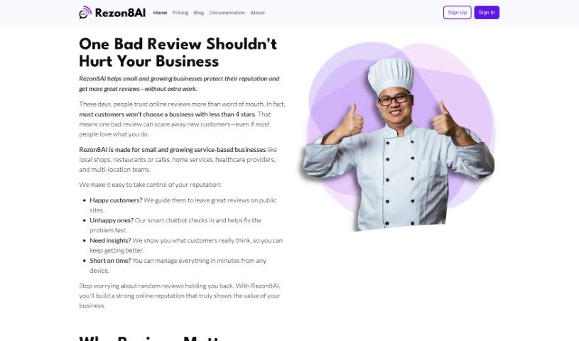 Screenshot of Rezon8AI