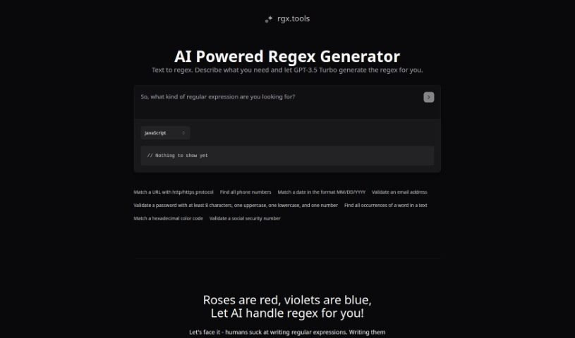 Screenshot of Rgx Tools
