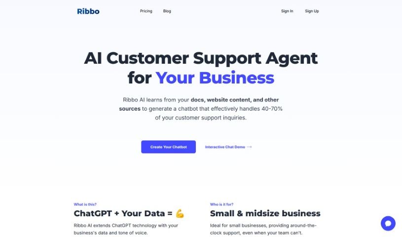 Screenshot of Ribbo AI