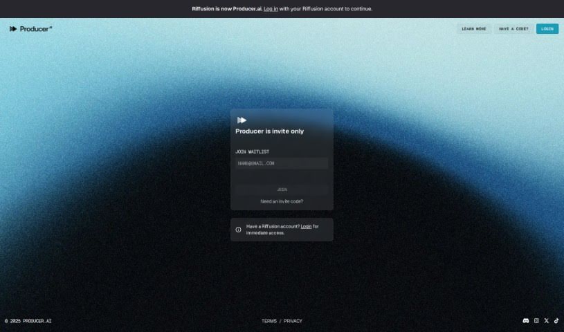 Screenshot of Riffusion