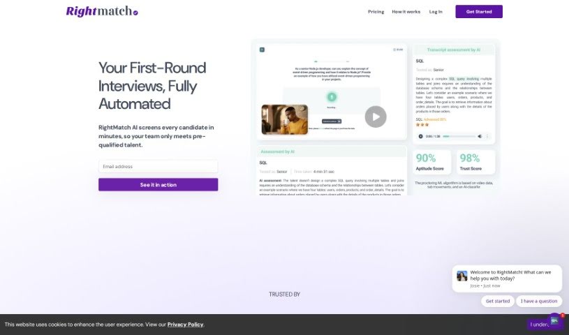 Screenshot of Rightmatch AI