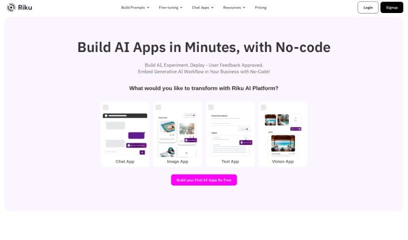 Screenshot of Riku.ai
