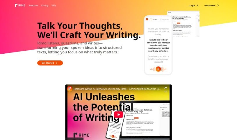 Screenshot of Rimo AI Editor